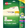Avery File Folder Labels, TrueBlock, 1/3 Cut, 750/PK, Orange PK AVE5166